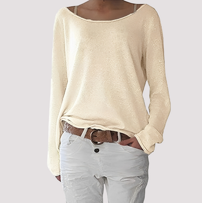 Joanna - Casual, loose-fitting long-sleeve shirt for women