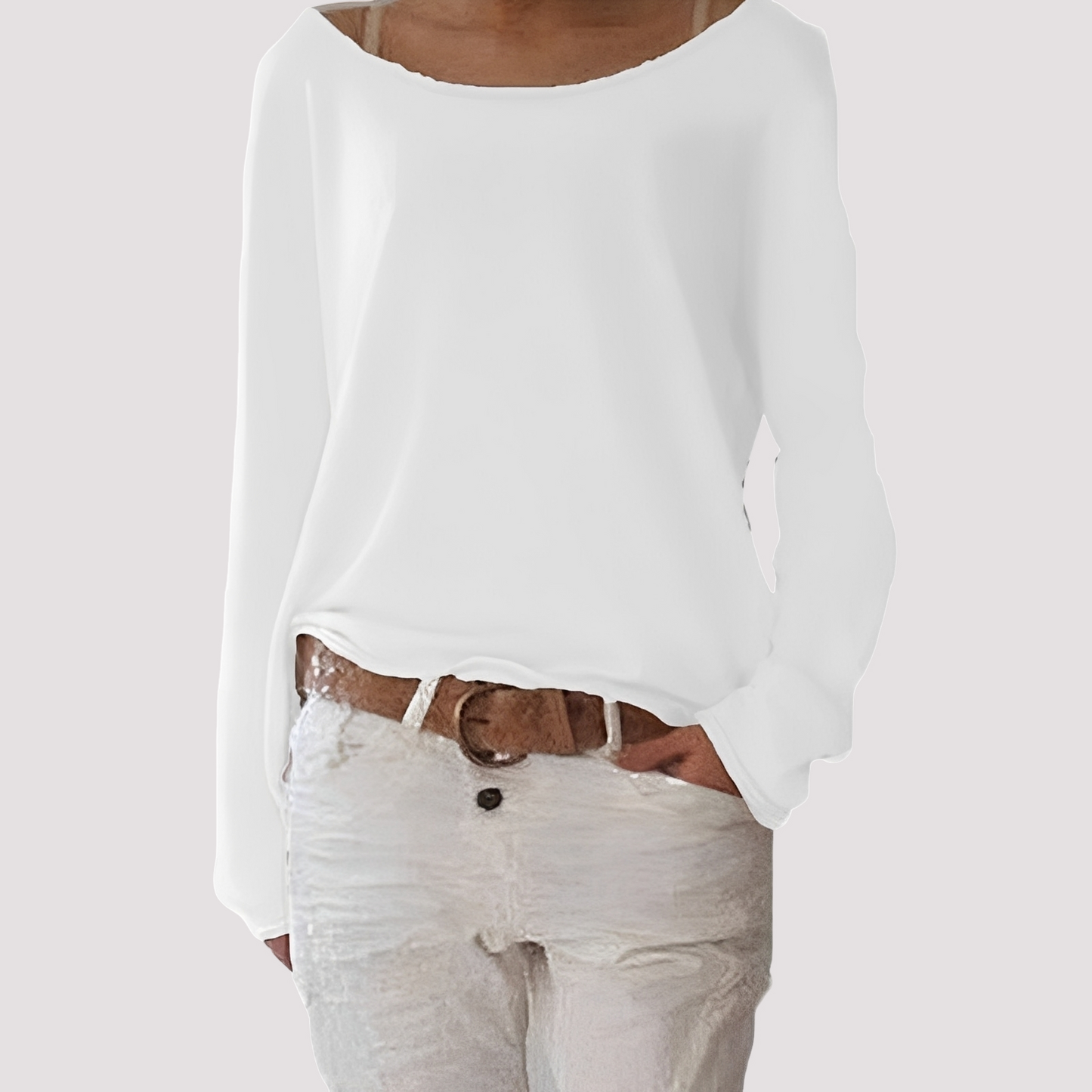Joanna - Casual, loose-fitting long-sleeve shirt for women