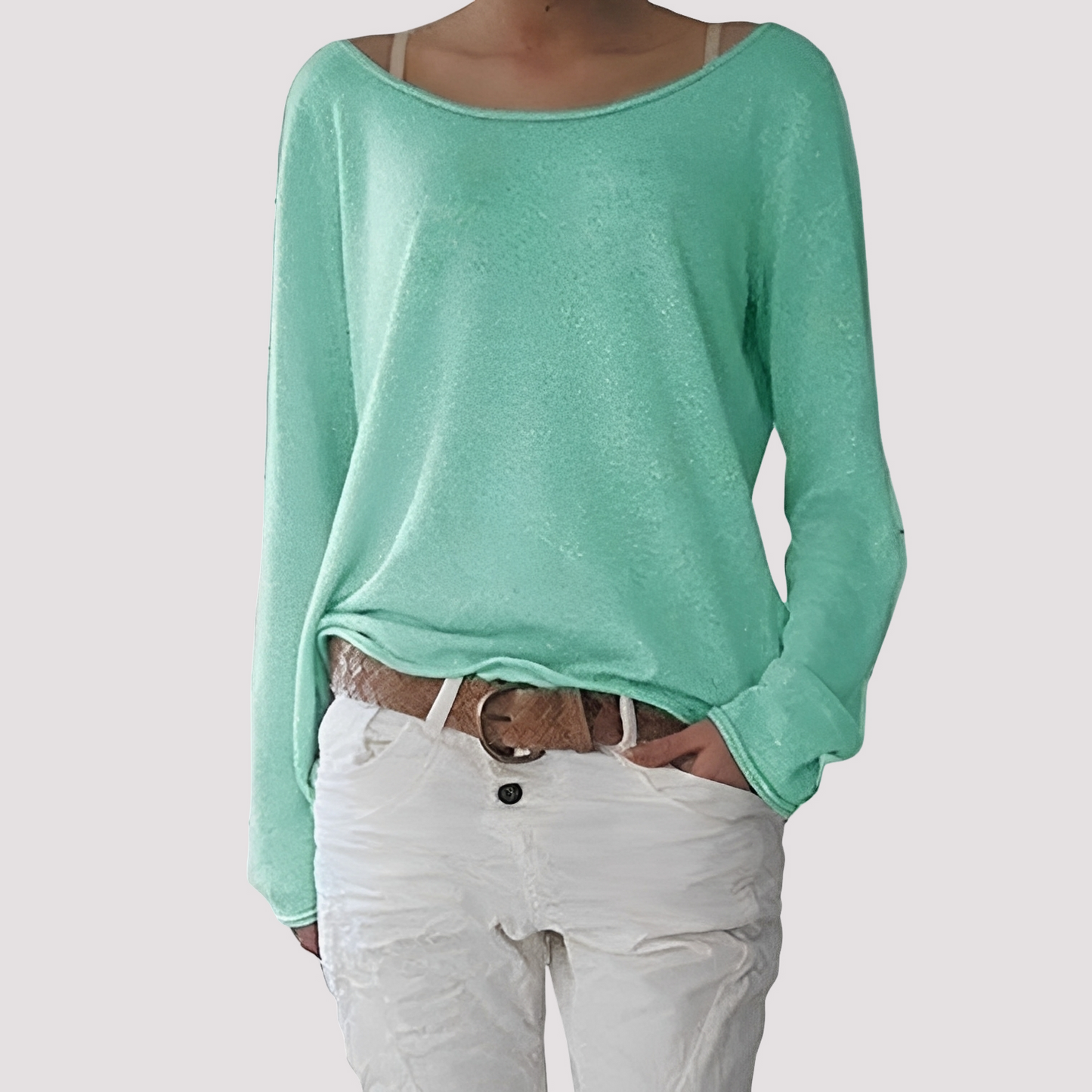 Joanna - Casual, loose-fitting long-sleeve shirt for women