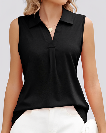 Claudia - Casual, loose-fitting, sleeveless blouse for women