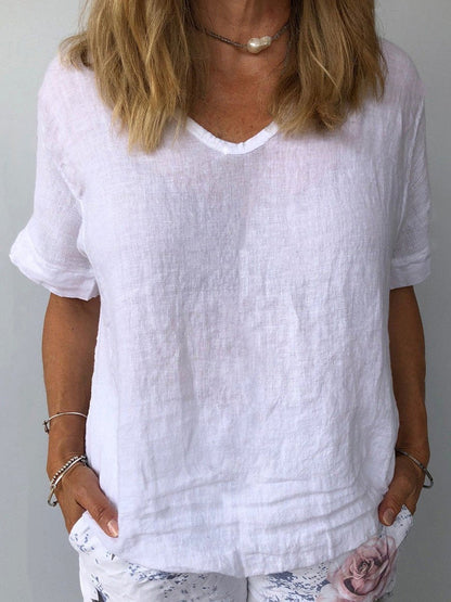 Elin – Relaxed Cotton and Linen Top