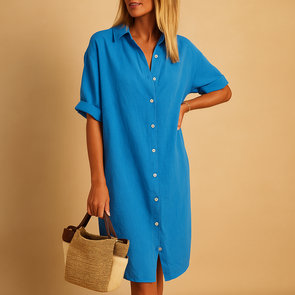 Kyla – Elegant Long Shirt Dress
