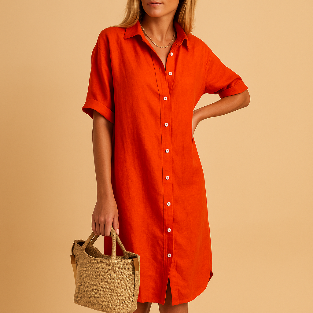 Kyla – Elegant Long Shirt Dress