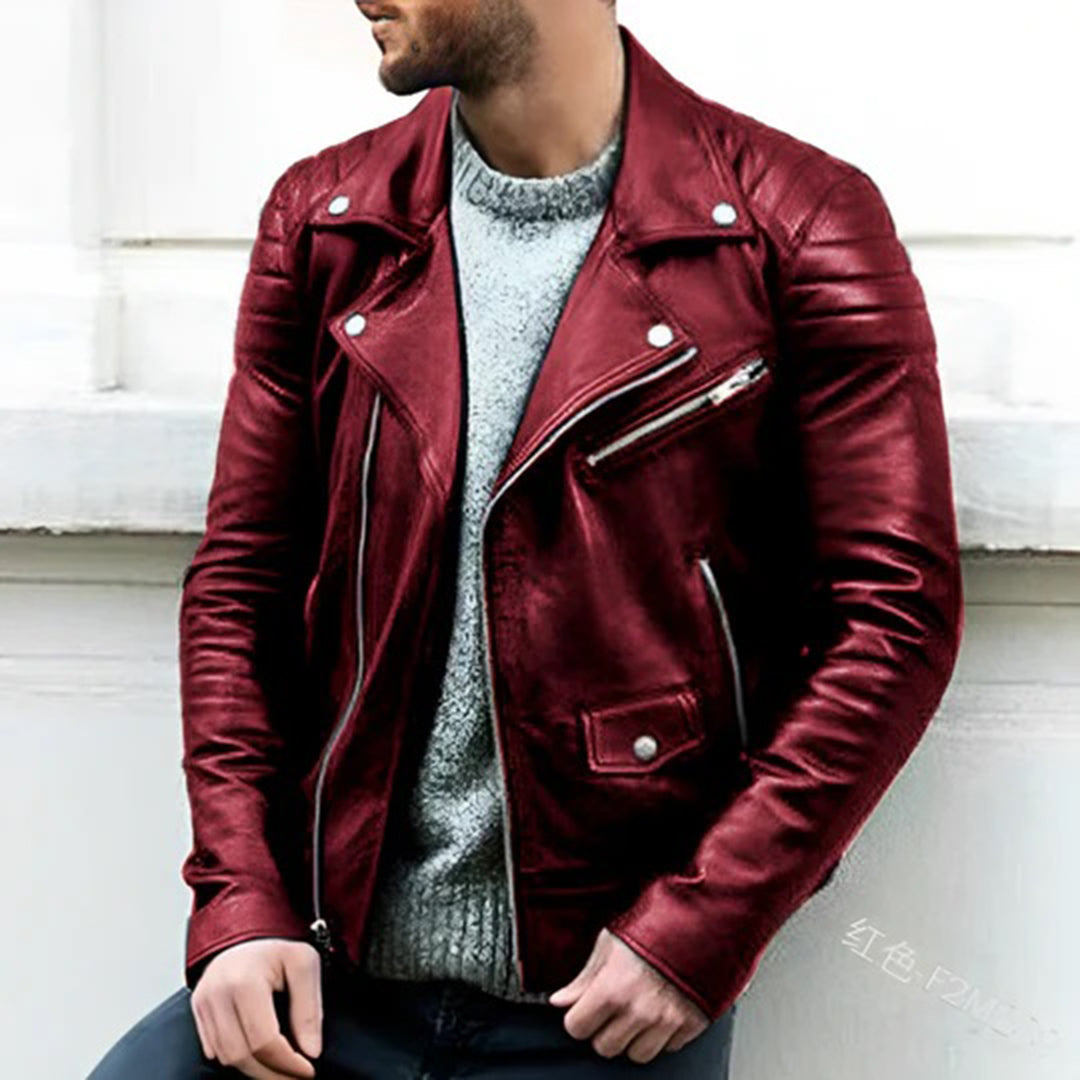 Lucas - Men's Stylish Leather Biker Jacket