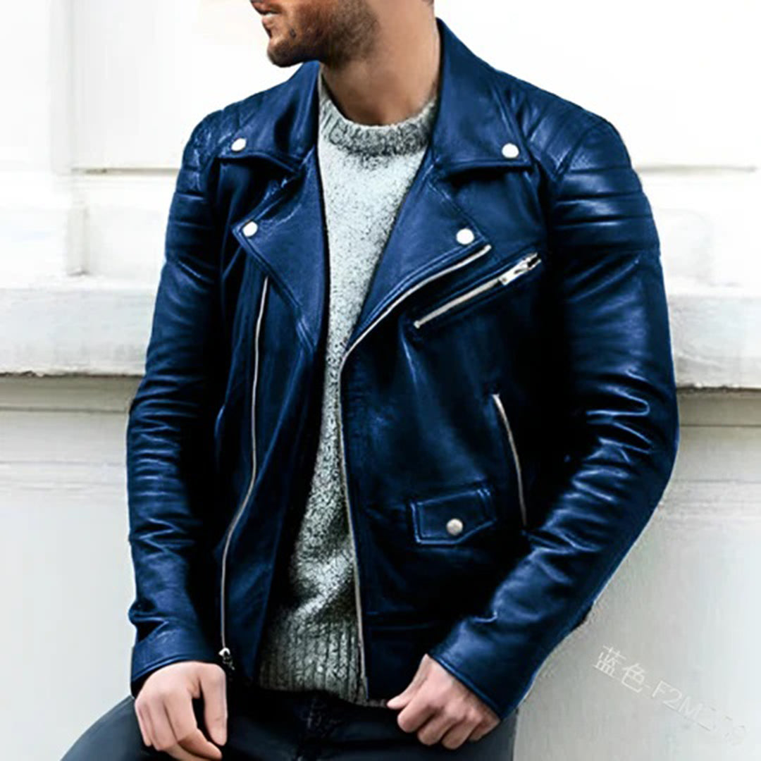 Lucas - Men's Stylish Leather Biker Jacket