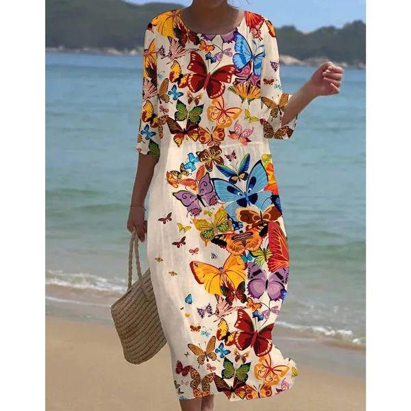 Miranda - Sophisticated floral dress with tummy cover