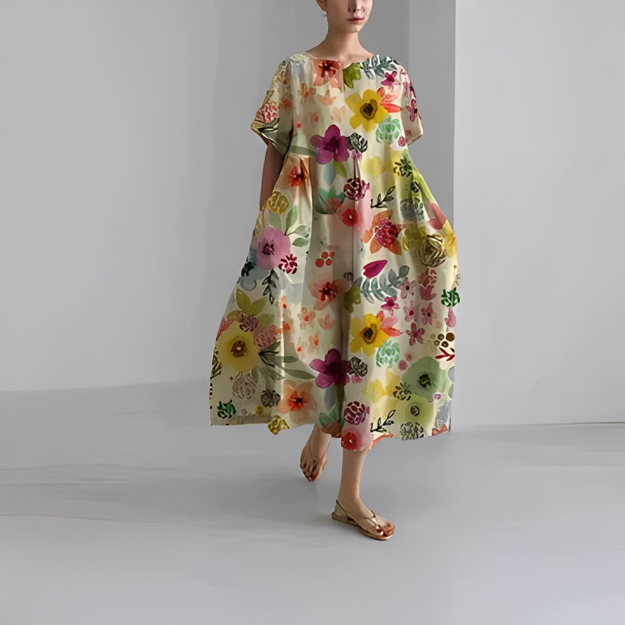 Naomi - Floral boho maxi dress ideal for spring