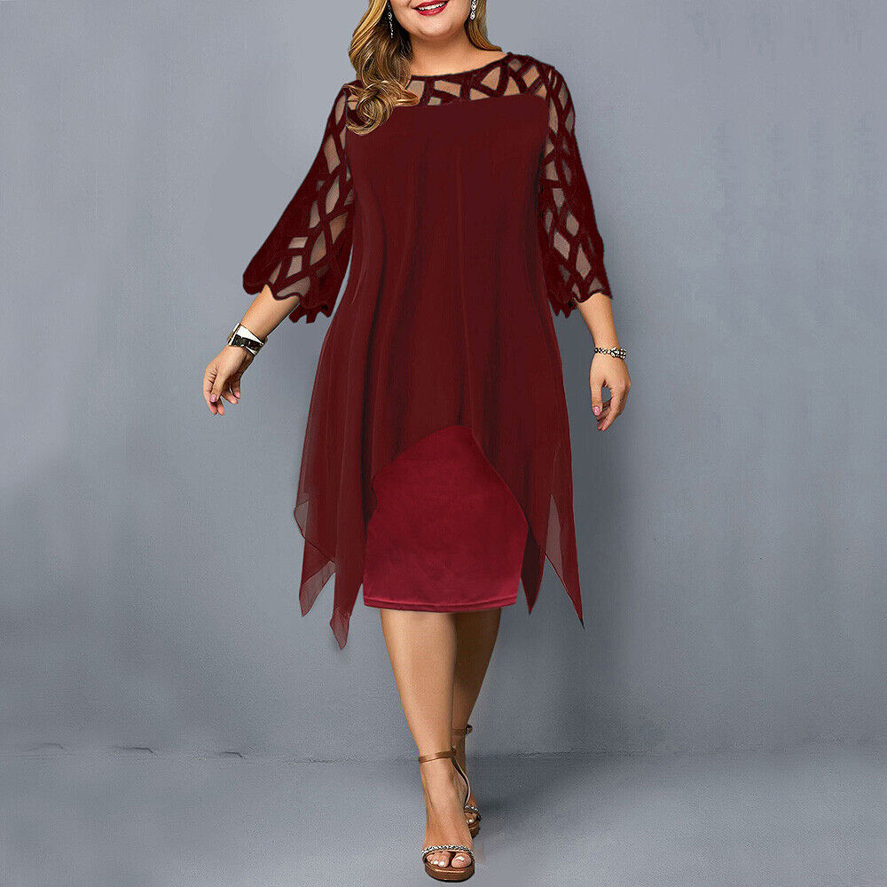 Cathryn - Stylish Plus Size Midi Dress