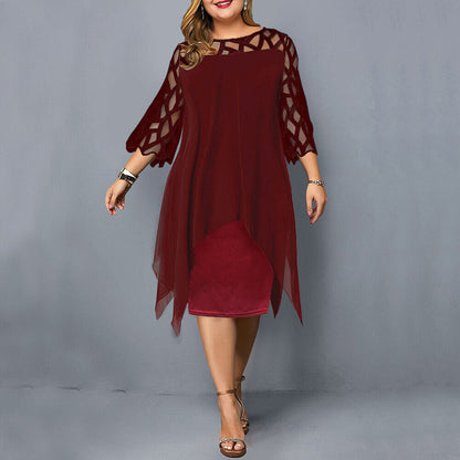 Cathryn - Stylish Plus Size Midi Dress