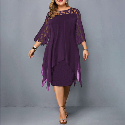 Cathryn - Stylish Plus Size Midi Dress