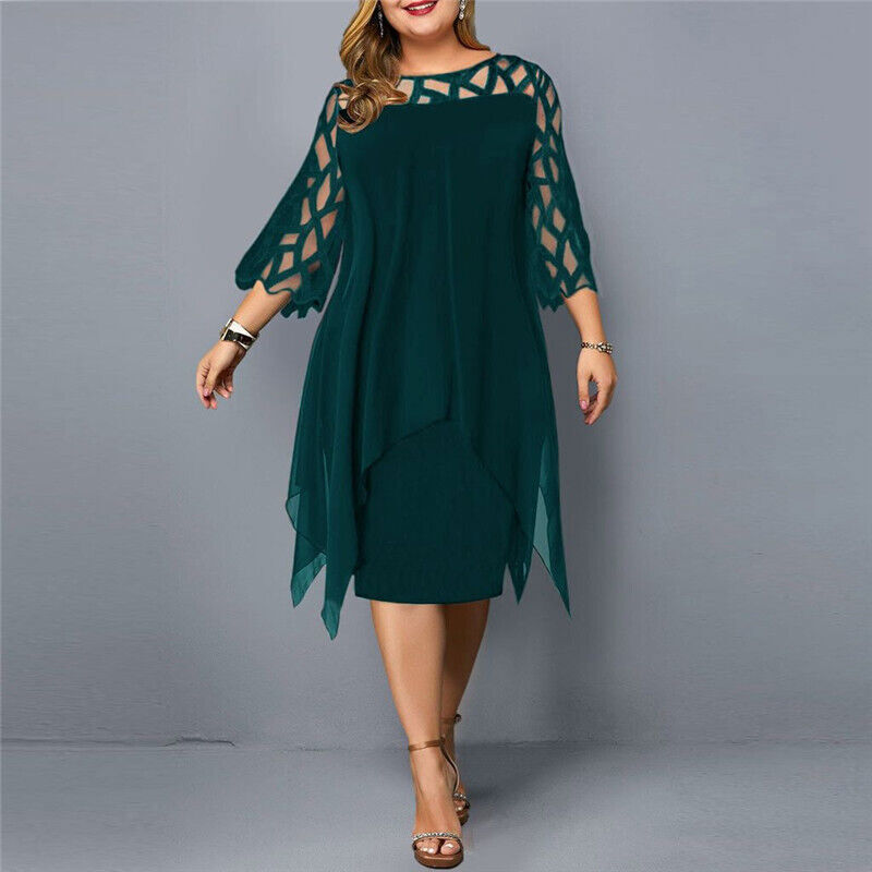 Cathryn - Stylish Plus Size Midi Dress
