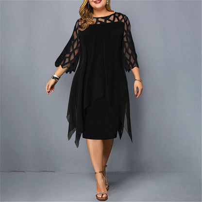 Cathryn - Stylish Plus Size Midi Dress