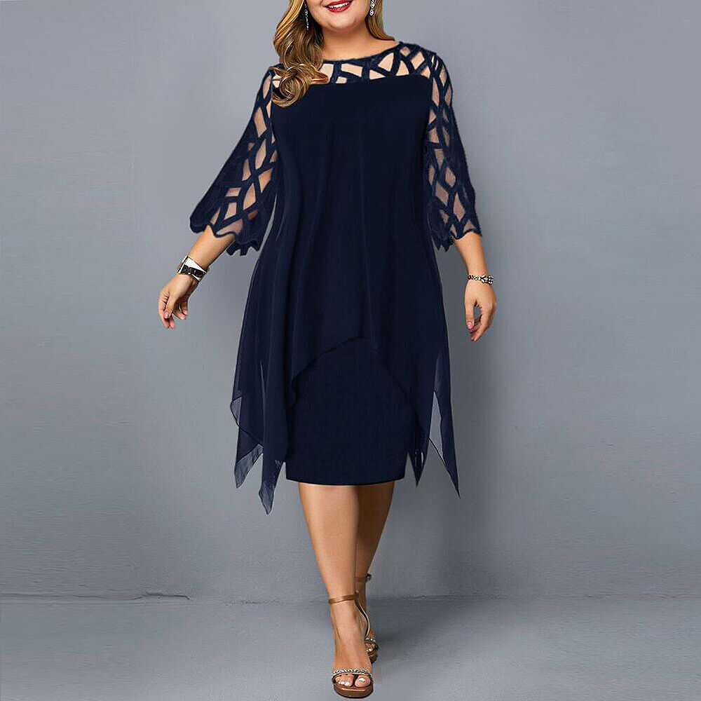 Cathryn - Stylish Plus Size Midi Dress