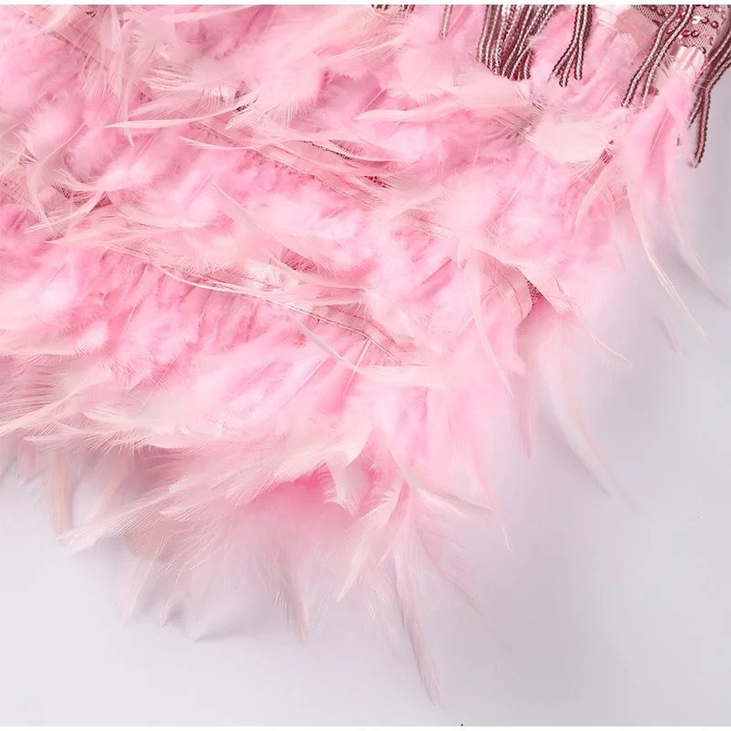 Mara - An Elegant Cocktail Dress with Feathers