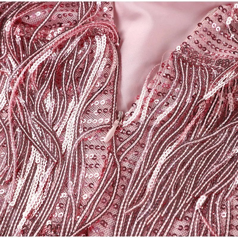 Mara - An Elegant Cocktail Dress with Feathers