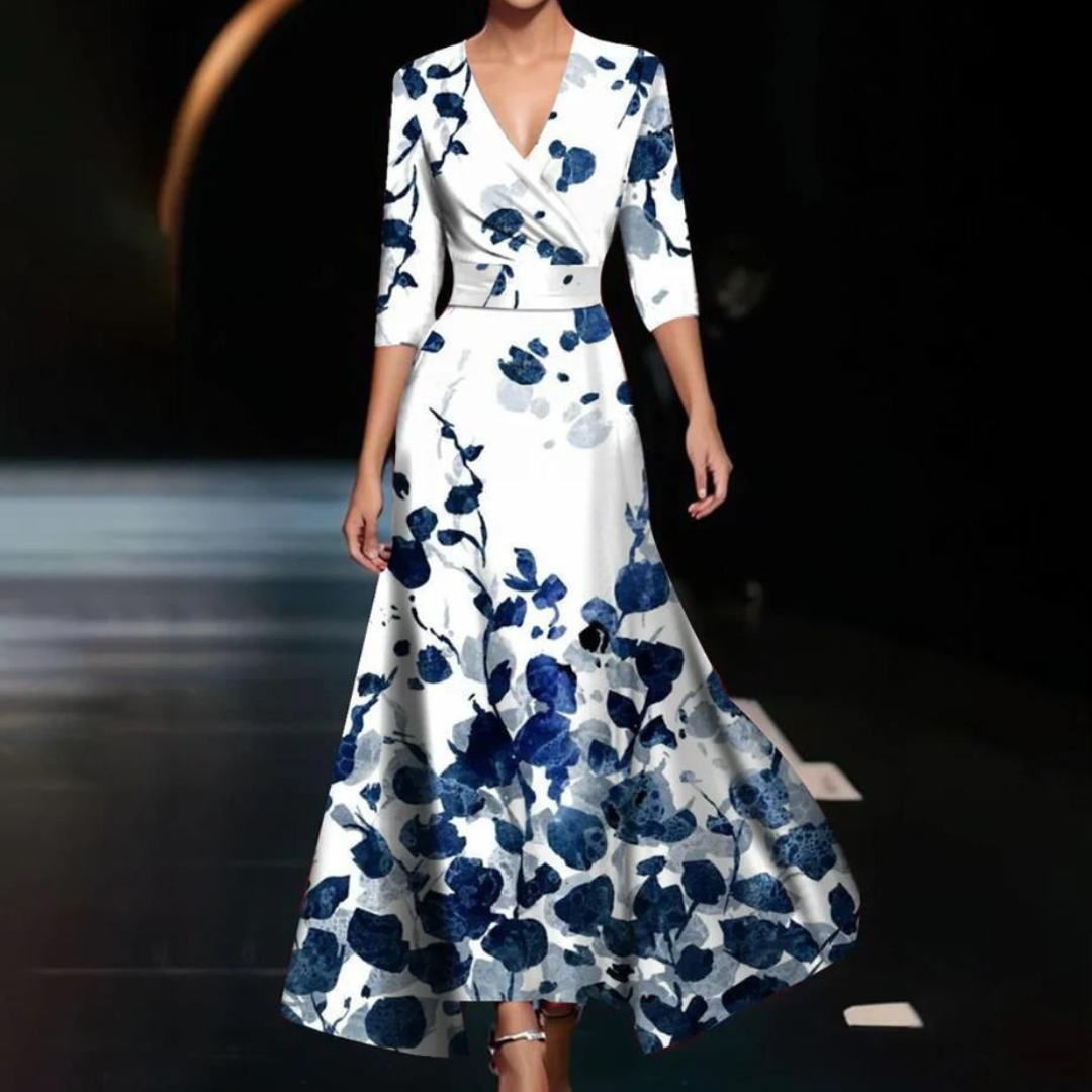 Yuna - Floral print wrap dress
