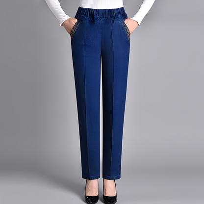 Katrine - Women's high-waisted stretchy pants