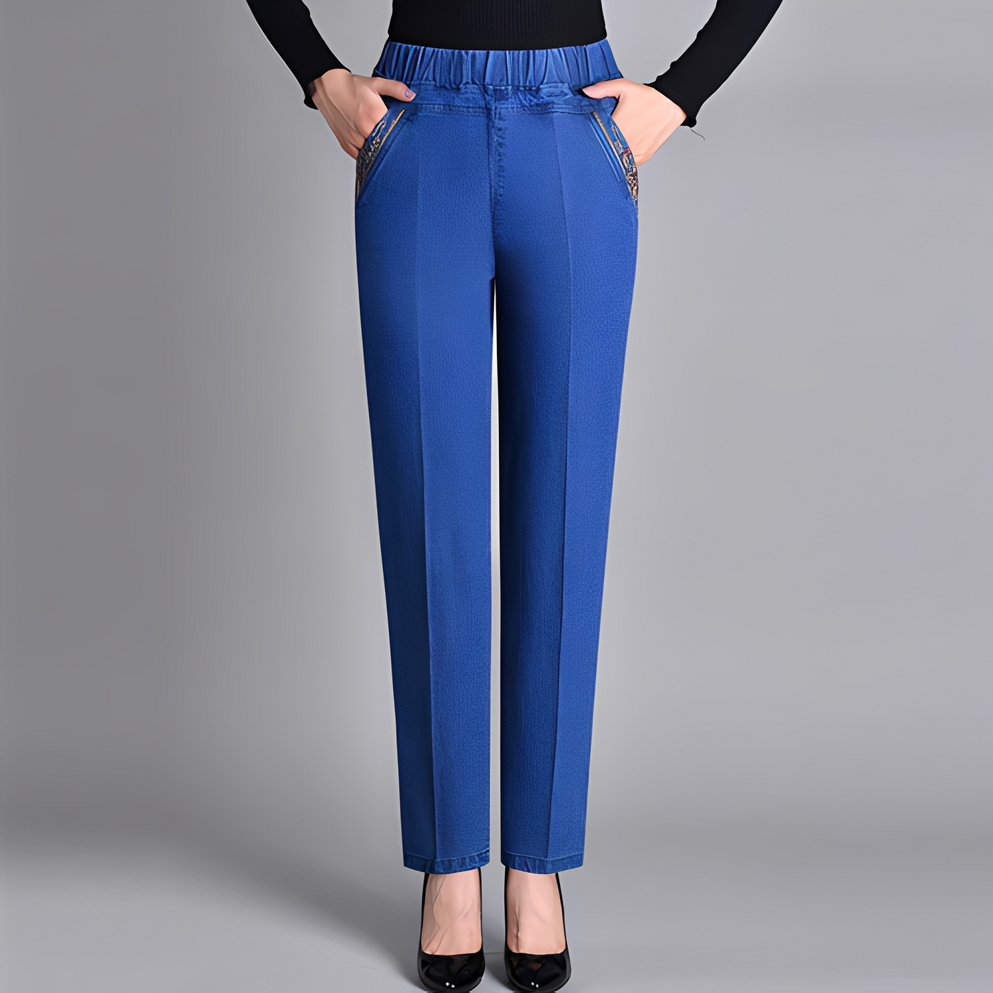 Katrine - Women's high-waisted stretchy pants