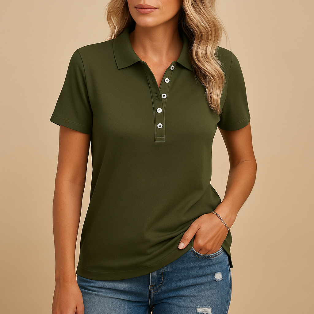 Shene – Chic Fitted Polo with Modern Design