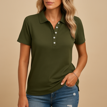 Shene – Chic Fitted Polo with Modern Design