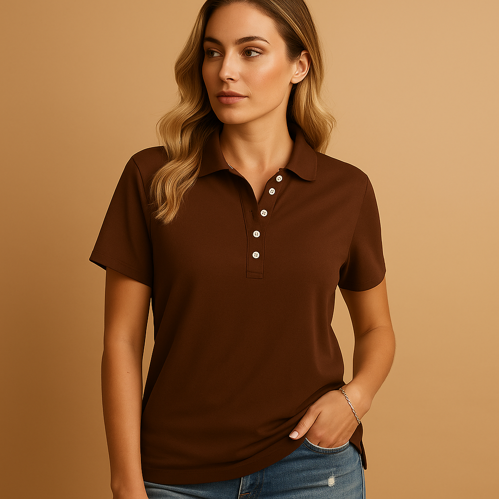 Shene – Chic Fitted Polo with Modern Design