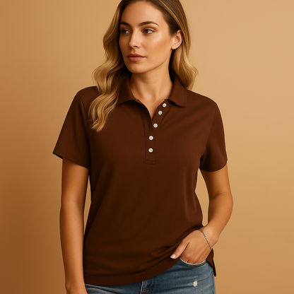 Shene – Chic Fitted Polo with Modern Design