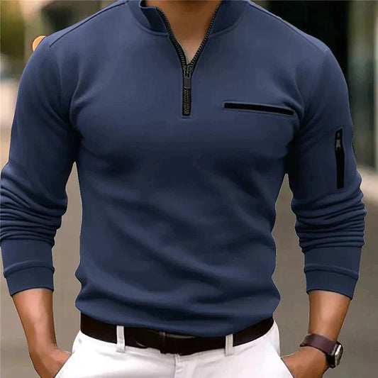 Jonas - Men's Sweater with Quarter Zipper