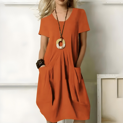 Maryam - Casual day dress with pockets, stylish relaxed style
