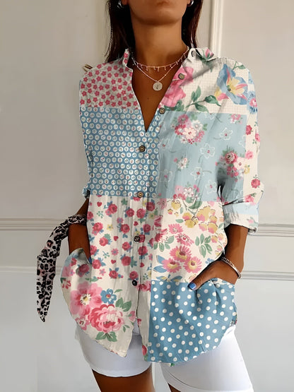 Amara - Lightweight floral-patterned shirt