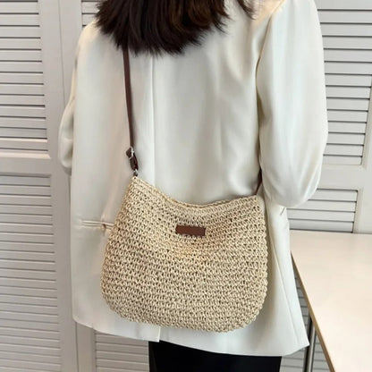 Camille – Chic Woven Bag in Neutral Tones