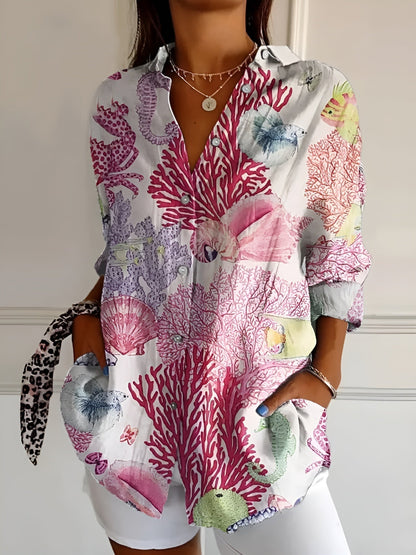Amara - Lightweight floral-patterned shirt