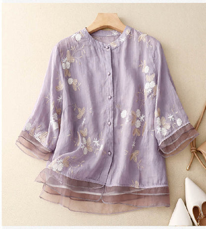 Elaine - Versatile and Embroidered Blouse