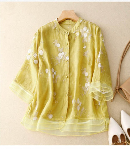 Eloise - Stylish blouse with exquisite embroidery