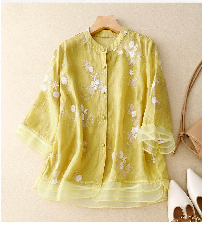 Elaine - Versatile and Embroidered Blouse