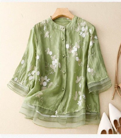 Eloise - Stylish blouse with exquisite embroidery